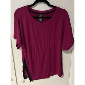 Champion C9 Womens Top‎ Size XS Pink Asymmetrical Duo Dry Athleisure Runs Big